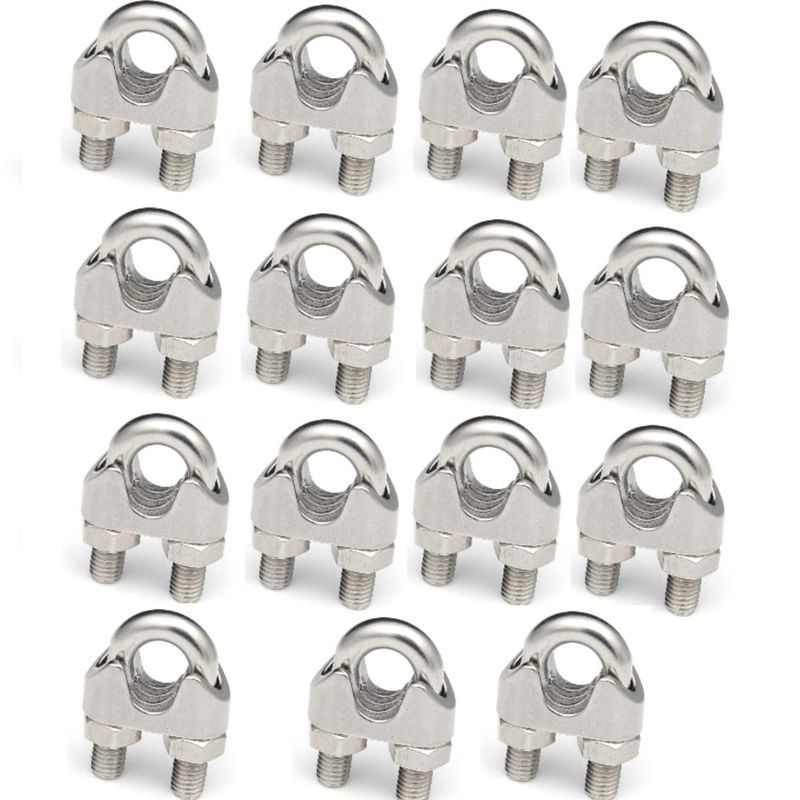 Duplex Stainless Steel Cable Clamp, M2 Wire Rope Connector, Wire Rope Clamp For 1.5mm Steel