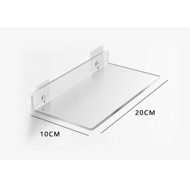 40Cm Storage Rack Acrylic Shelf Clear Wall Mounted Thick