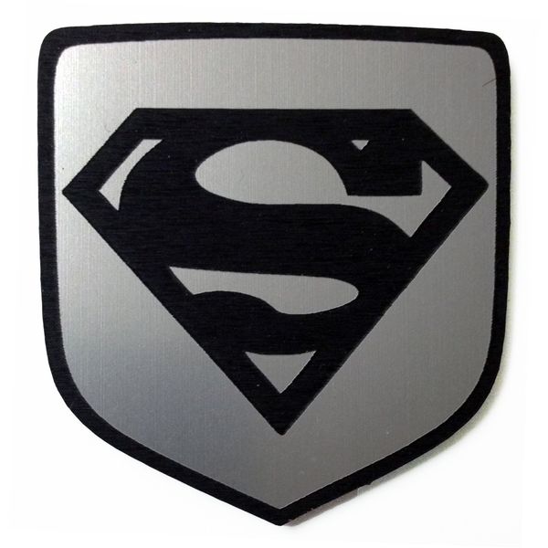 24Designs Compatible Front Emblem Superman Silver Replacement for Dodge Neon Srt4 or Charger