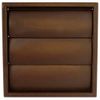 Manrose 4'' Brown Wall Grille with Gravity Flaps for Extractor Fan - Round Spigot