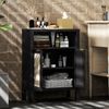 Sideboard Buffet Cabinet, Accent Cabinet with Adjustable Shelf, Black