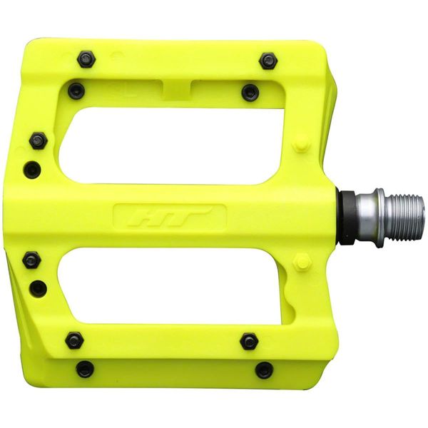 HT Components PA12A Pedals - Platform Aluminum 9/16 Neon Yellow