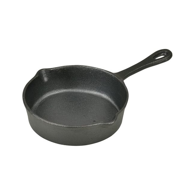 Pearl Metal HB-6208 Skillet, 5.1 inches (13 cm), Iron Casting, Induction Compatible, Oven Safe, Sprout