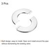 sourcing map 3 Pieces Wall Split Flange 201 Stainless Steel Round Rosette for 34mm Diameter Pipe