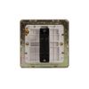 Soho Lighting Brushed Brass Gold 1 Gang Intermediate Light Switch White Insert Screwless