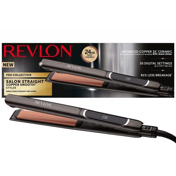 REVLON PROFESSIONAL Pro Collection Salon Straight Extra-Lang Copper Glätteisen, 125 mm, RVST2175E, schwarz