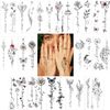 VIWIEU Temporary Tattoos, 15 Pieces, Butterflies, Flowers, Birds, Roses, Stylish, Women's, Girls, Black, White, Temporary Sexy Body Stickers, Gift, Birthday Parties, Photo Shoots, Weddings, Holidays, Waterproof, Long Lasting, Easy to Apply to Arms, Sternu