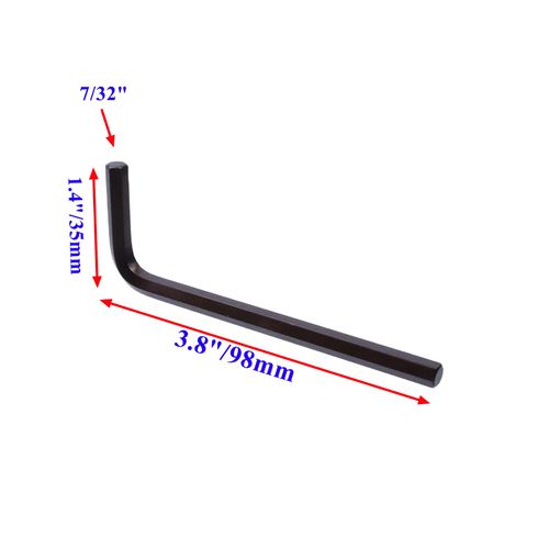Rannb 7/32" Hex Key Wrench 3.8-inch Length L Shaped Wrench -5pcs