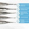A2Z German Curved Dental Surgery EXTRACTING LUXATING APICAL Root TIP Elevators 1.5mm -5mm