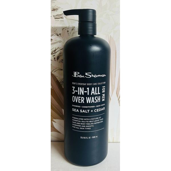 BEN SHERMAN 3-in-1 Sea Salt And Cedar All Over Wash 33.8oz includes 2oz travel size body butter