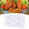 Kibbeh Rolls Maker Mold 4 Grids Meatball Mold Processor Manual Meatloaf Maker Press Tool Kitchen Accessories for Making Fried Kibbeh