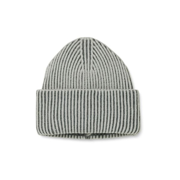 The Drop Rippstrickmütze für Damen, Bliss Zweifarbig, Grau, Einheitsgröße