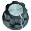 MF-A02 Black Control Knob 6mm Shaft 22.9mm Potentiometer Knob Audio Electronics