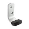 Cubicle Coat Hook with Buffer in a Satin Anodised Aluminium Finish