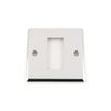 Polished Chrome - Classic Plate - Modular Data Grid Faceplate - Cut Hole 25 x 50 mm