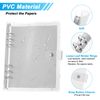 PATIKIL A5 Clear Binder Cover, Soft PVC Bling Loose Leaf Binder Protector Refillable Notebook Shell with Snap Button Closure for DIY Meeting Notebook Folder, Clear