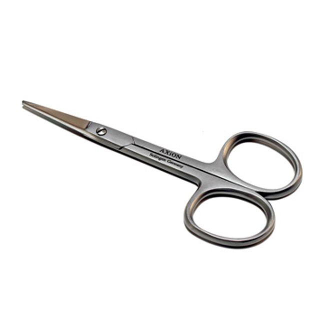 Solingen (Germany) AXiON<br> Nose hair scissors Ultimate straight blade<br> #slg009705