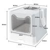 Top Exit Cat Litter Box with Tray Foldable Large Kitty Litter Boxes Toilet Clean