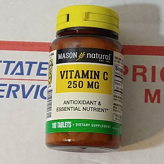 Mason Natural Vitamin C 250 mg Antioxidant and Essential Nutrient, 100 Tablets