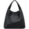 Queenoris Woven Bag for Women, Black