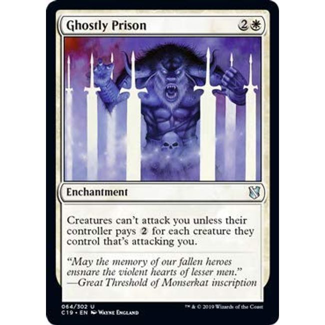 Magic: The Gathering - Ghostly Prison - Commander 2019