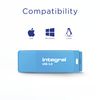 Integral 128GB Neon Blue USB 3.0 Gen 1 Flash Drive