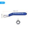 sourcing map Lever Handle Iron Chrome Plated Replacement with Plastic Grip Blue for DN20 Ball Valve