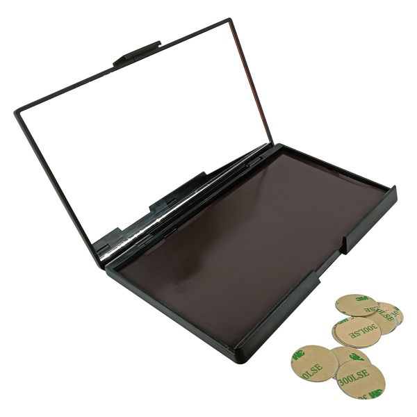 Magnetic Makeup Palette Empty with Mirror - Professional Empty Makeup Palette and Strong Magnetic Base - DIY Cosmetics Storage Box for Eyeshadow, Blush, Lipstick - Compact & Portable Design.