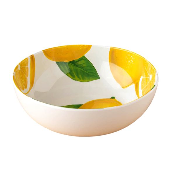 Lemon Figural TT20745777 Fresh Lemon Bowl, Dish, Serving Bowl, Cereal Bowl, Diameter Approx. 7.1 inches (18 cm), Safe for Kids, Cafe Tableware, Lightweight, Dishwasher Safe, Birthday Gift, Women's,