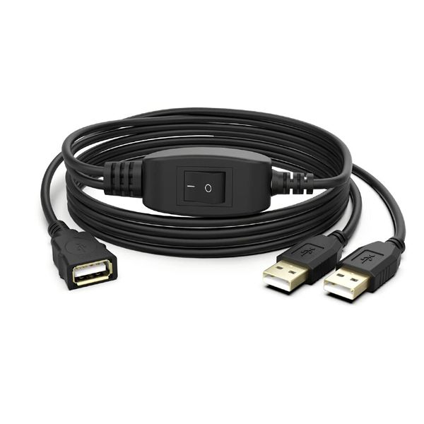 USB Splitter Cable, Switcher Box 2 in 1 Out USB 2.0 Manual Printer Sharing Switch cable, for Printer, Scanner, Speaker, Keyboard, Mouse, with1 Pack USB A to B Printer Cable