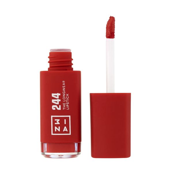 3ina The Longwear Lipstick 244 - Naturally Hydrating, Fast Drying - Shades That Stay All Day And Suit Every Skin Tone - Cruelty Free, Paraben Free, Vegan Cosmetics - Red Color - 0.22 Fl Oz