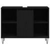 vidaXL Schwarzer Eichenwaschtisch Schwarze Eiche MDF Mittel