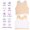 XUJI Breast Binder Transgender FTM Elastic Compression Bra Pullover Tank Top, nude
