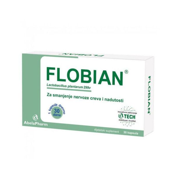 Flobian Natural choice for flatulence and irritable colon 30 capsules big pack