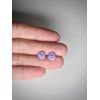 Sterling Silver Animal Paw Earrings, Purple