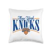 NBA New York Knicks Logo Arch White Throw Pillow