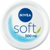 NIVEA Soft Moisturising Cream (500ml), A Moisturising Cream for Face, Body and Hands with Vitamin E and Jojoba Oil, Hand Cream Moisturises Deeply, All-Purpose Day Cream
