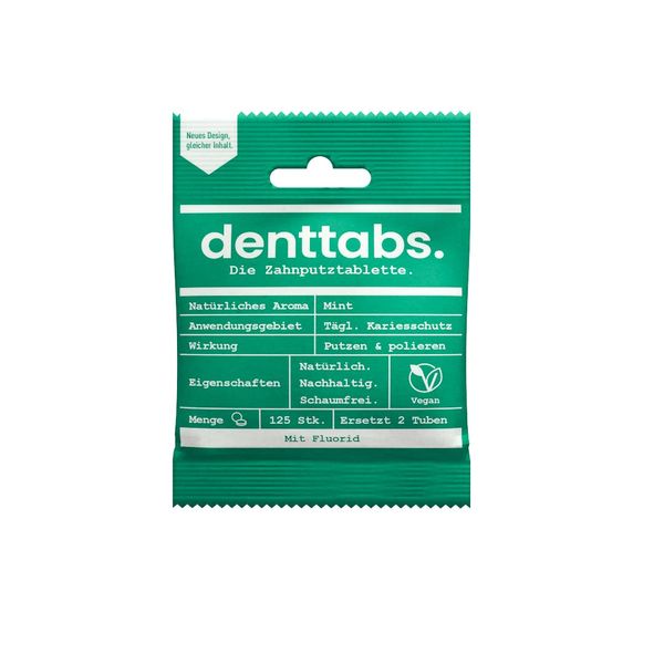 DENTTABS Teeth Cleaning Tablets With Fluorid Pack of 125