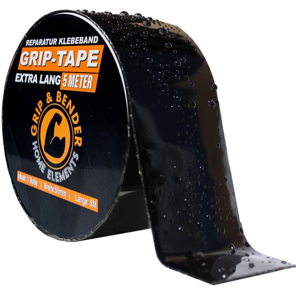 GRIP&BENDER PVC Reparatur-Klebeband (5Meter) Wasserdichtes Tape zum Abdichten – Selbstklebendes Flick-Set (56mm x 5m)