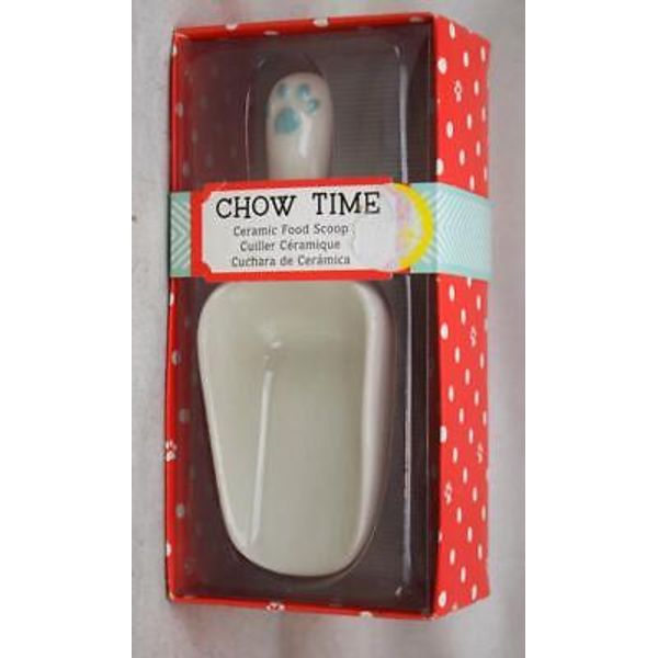 Kate Aspen Chow Time Ceramic Pet Food Scoop NIB New In Box