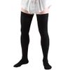 Truform Compression Socks, 20-30 mmHg, Men's Dress Socks, Thigh High Over Knee Length, Black, X-Large