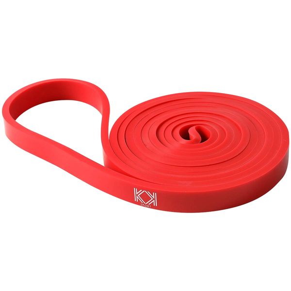 KK Resistance bands for men and women fitness band (15 – 35 lbs) pull up resistance bands Suitable for home, gym workout exercise flexibility and strength training. (Red: 15 – 35 lbs)