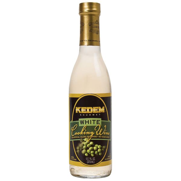 Kedem White Cooking Wine, 12.7oz Bottle, Gluten Free, Kosher