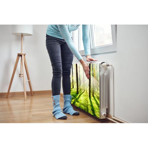 Magnetic Radiator Cover, Natural Green, 100 x 60 cm, Heating Cover, Trim, Magnetic Cover Mat, Fridge Made of a Flexible Magnet, Digital Print