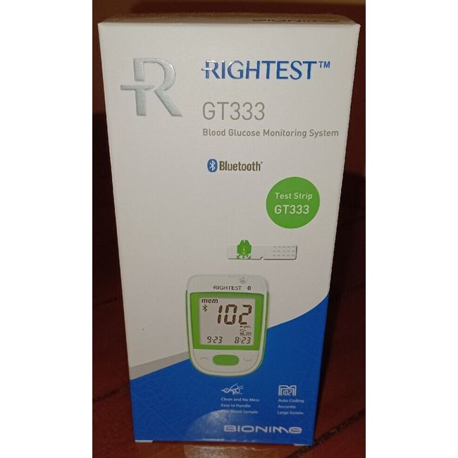 BRAND NEW Rightest BIONIME GT333 Blood Glucose Monitor System W/ Bluetooth