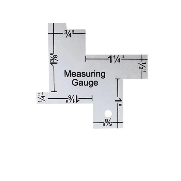 Silver Mini Sewing Measuring Gauge Metal Seam Gauge Sewing Ruler Sewing Knitting Tool Sewing Accessories for DIY Sewing Craft(B) Sewing Rulers