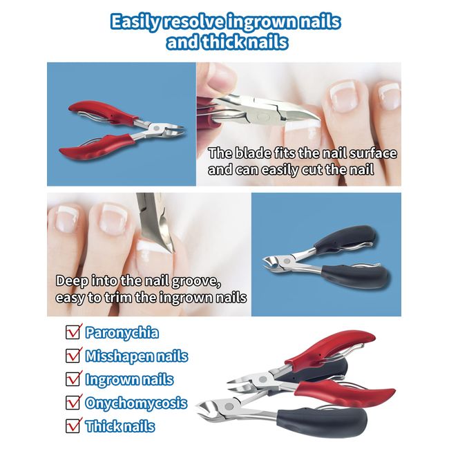 Thick Toenail Clippers Nail Clippers for Ingrown Toenails, Stainless Steel  Tool