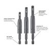 Bosch CC2430 Clic-Change 1/4 in. Self-Centering Drill Bit Assortment (3-Piece)