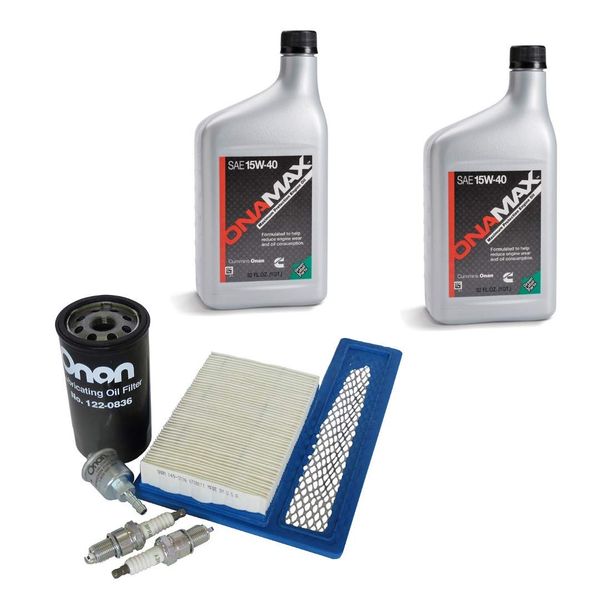 Onan Generator Maintenance Kit For HGJAB Gas Generators (with OIL), Contains 7 items