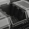 10 x Stacking Box with Lid, Workshop, Stacking Box, Sorting Box, 100 x 155 x 70 cm, Black, Stackable Plastic Storage Boxes